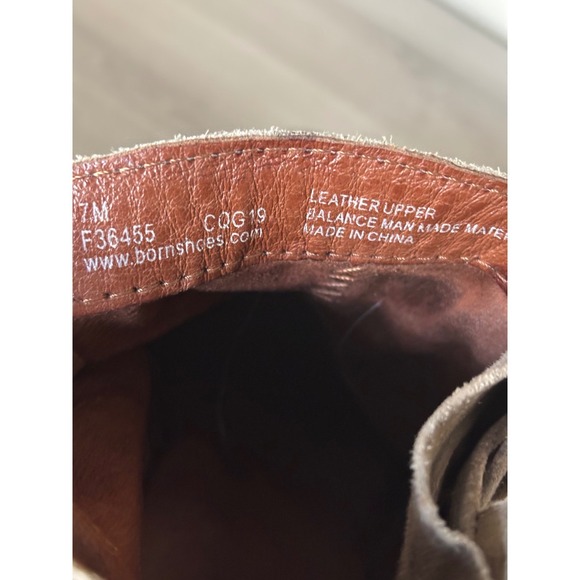 Born Suede Lace Up Side Ankle Boots Block Heel Women's 7 boho cottage prairie - Picture 9 of 9